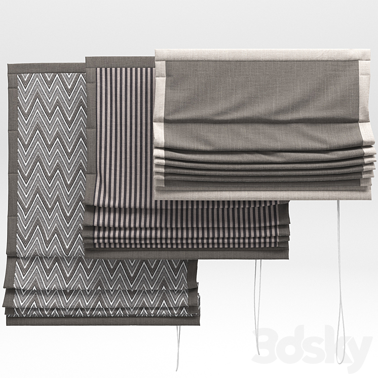 Roman Blinds 3DS Max - thumbnail 2