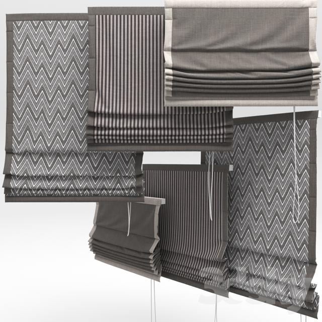 Roman Blinds 3DS Max - thumbnail 3