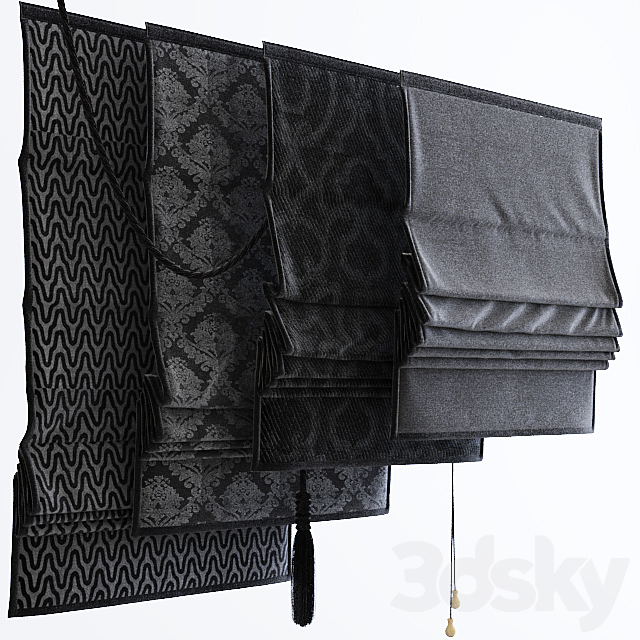 Roman blinds 3DSMax File - thumbnail 1