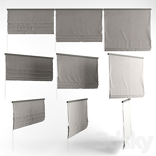 Roman blinds 3DSMax File - thumbnail 1