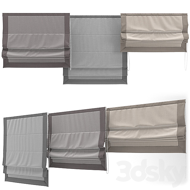 Roman blinds 3DSMax File - thumbnail 1