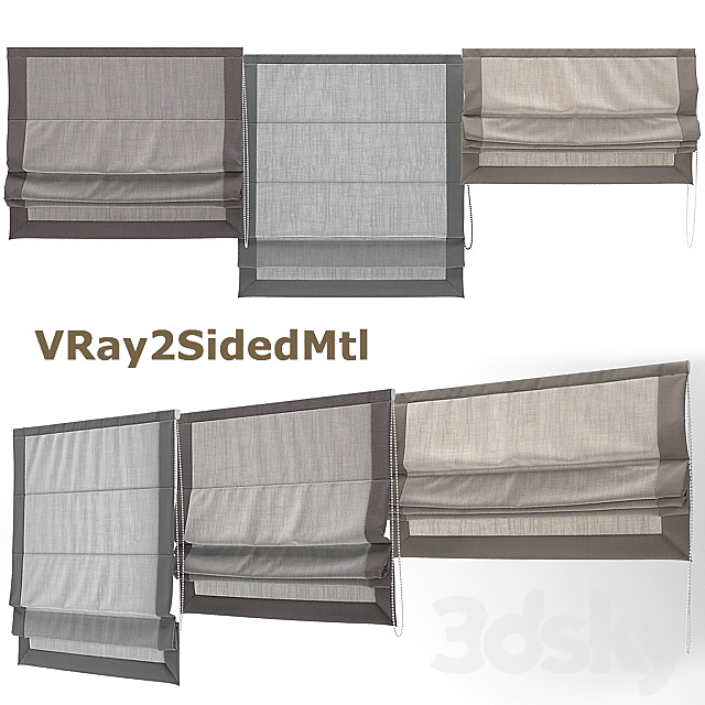 Roman blinds 3DSMax File - thumbnail 2