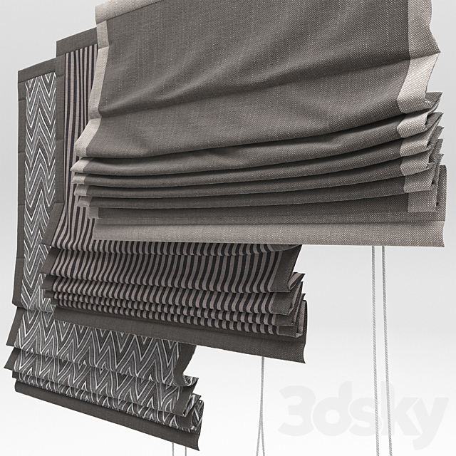 Roman Blinds 3DSMax File - thumbnail 3