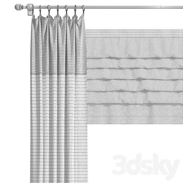 Roman blinds 4 3DSMax File - thumbnail 3