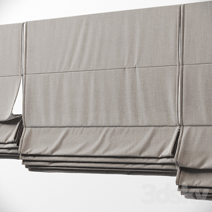 Roman blinds 5 3DS Max - thumbnail 2