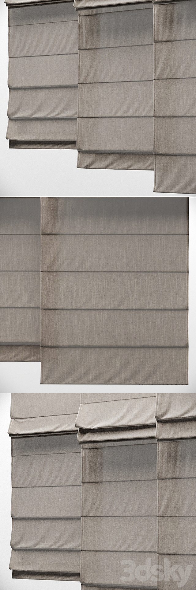 Roman Blinds 6 3ds Max - thumbnail 2