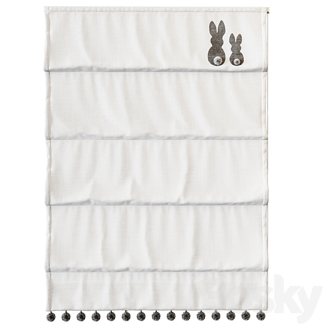 Roman blinds for children’s rooms 3DS Max Model - thumbnail 3