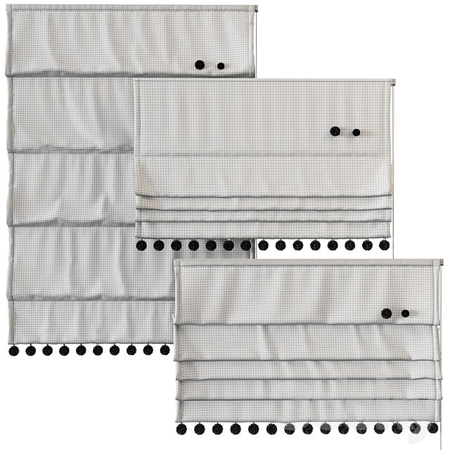 Roman blinds for children’s rooms 3DS Max Model - thumbnail 4