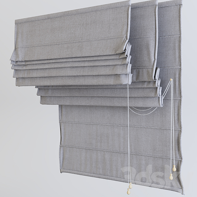 Roman blinds wide 3DSMax File - thumbnail 2