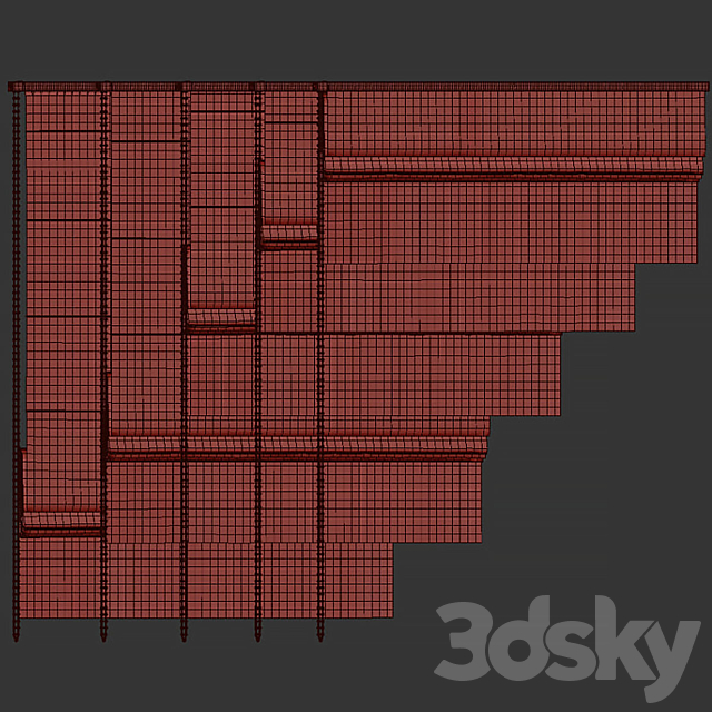 Roman curtain 02 3ds Max - thumbnail 2