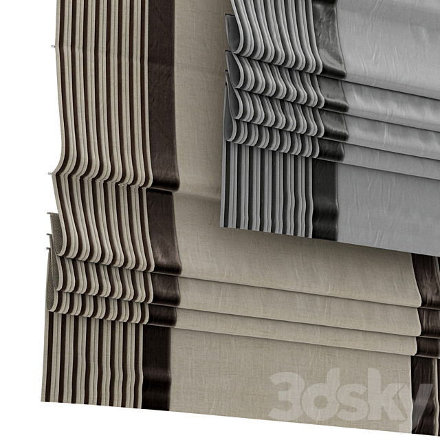 Roman curtain 66 3DS Max Model - thumbnail 2