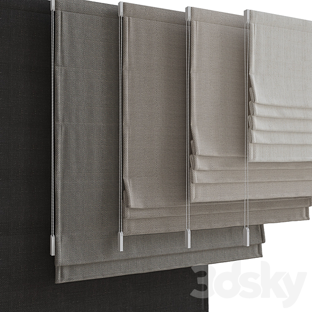 Roman curtain set 16 3DSMax File - thumbnail 4