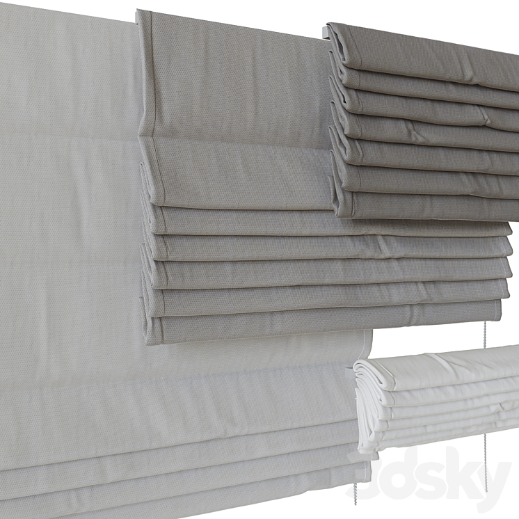 Roman curtain set 2 3DS Max Model - thumbnail 2