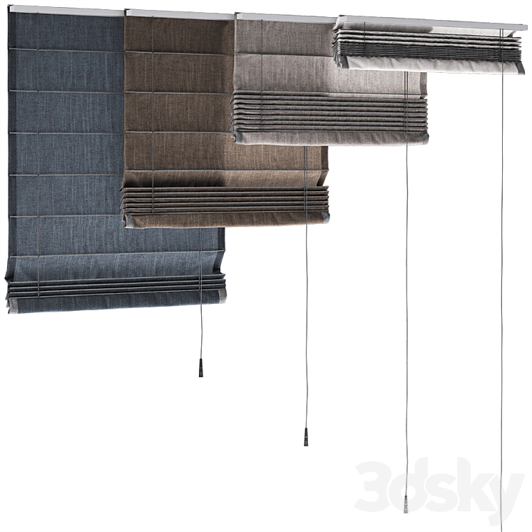 Roman curtains 3DS Max - thumbnail 2