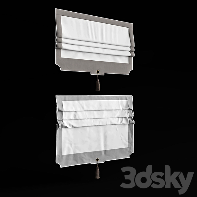 Roman curtains 3ds Max - thumbnail 3