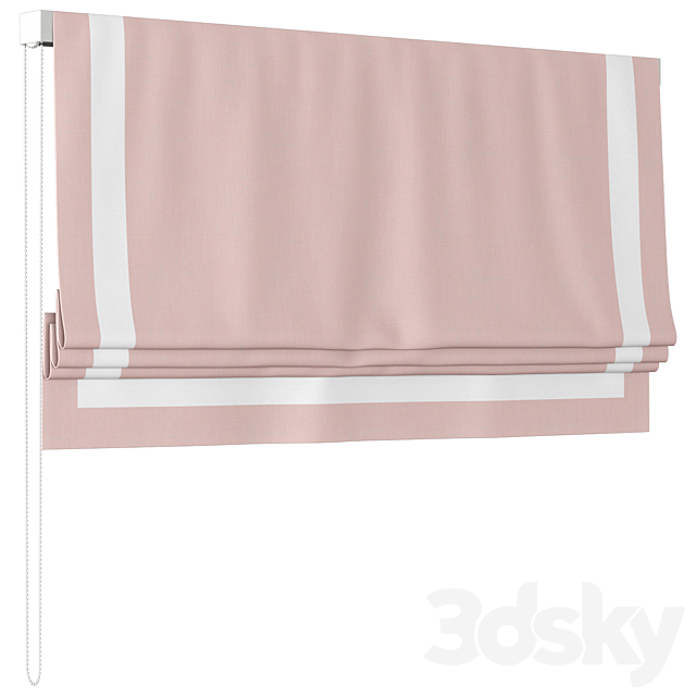 Roman Curtains 54 | Rh Baby & child | APPLIQUÉD FRAME 3DS Max Model - thumbnail 2