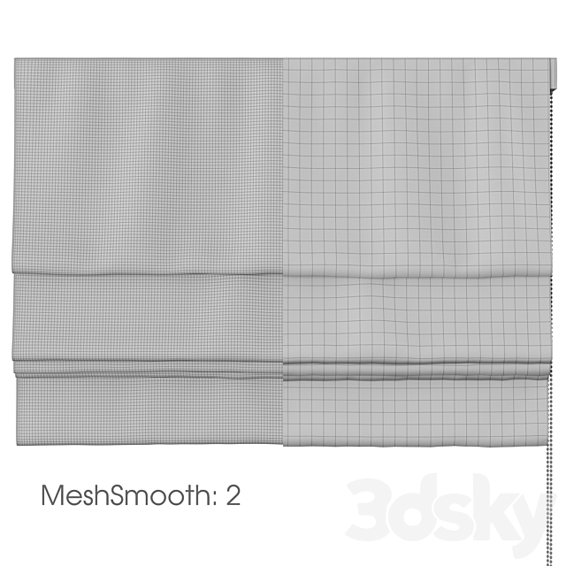 Roman Curtains 77 | Pottery Barn Teen | Classic Metro Roman Blackout Cordless Shade 3DS Max Model - thumbnail 3