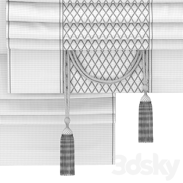 Roman shade 110 3DS Max Model - thumbnail 6