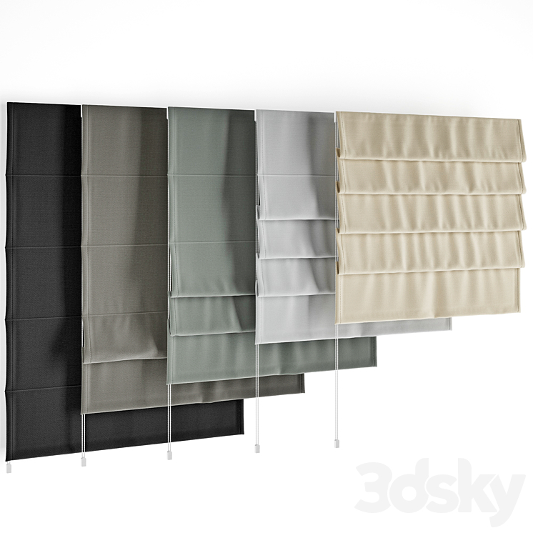 Roman shades 33 3DS Max - thumbnail 2