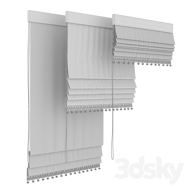 Roman_blinds_vol1_01 3DS Max Model - thumbnail 3