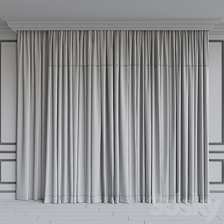 Set of curtains 107 3DS Max - thumbnail 2