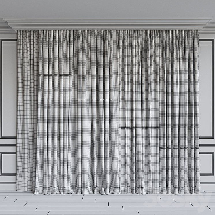 Set of curtains 109 3DS Max - thumbnail 2