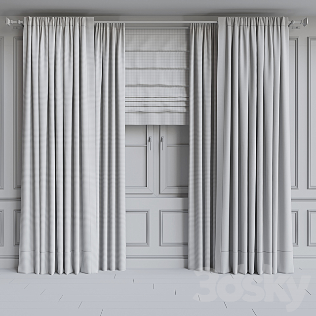 Set of curtains 62 3DS Max Model - thumbnail 5