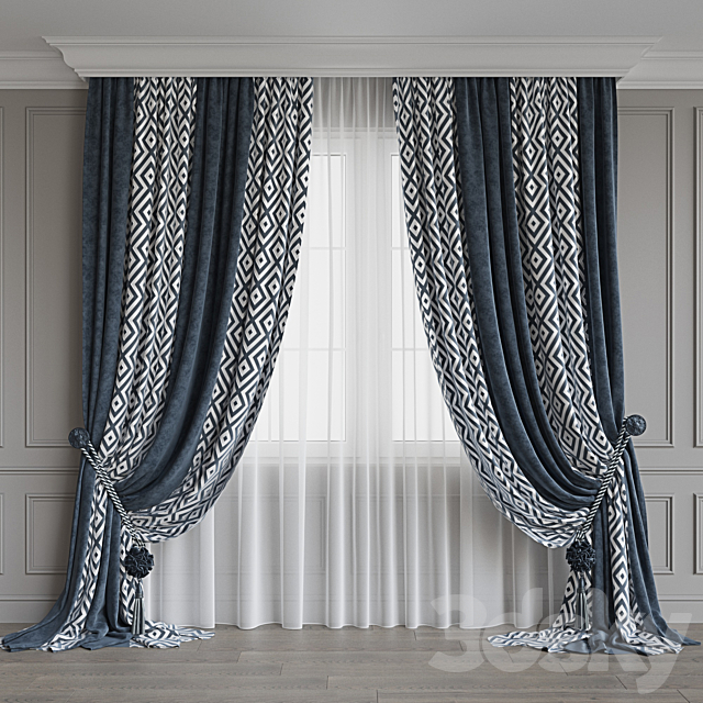 Set of curtains 70 3ds Max - thumbnail 3