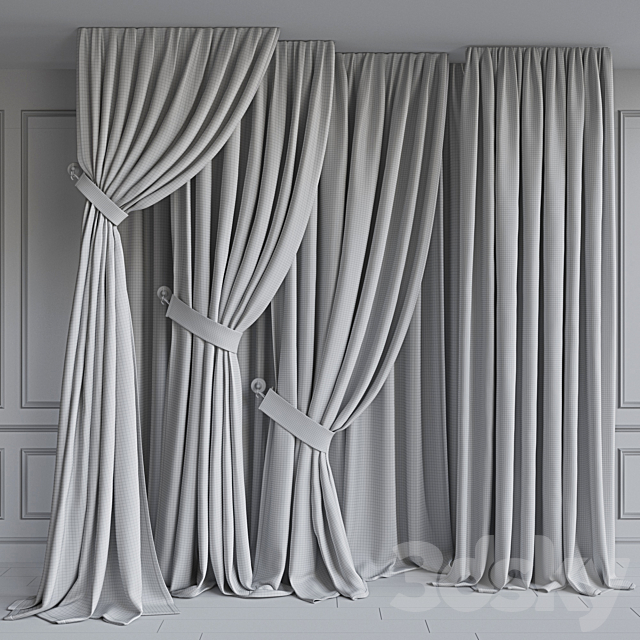 Set of curtains 77 3ds Max - thumbnail 3