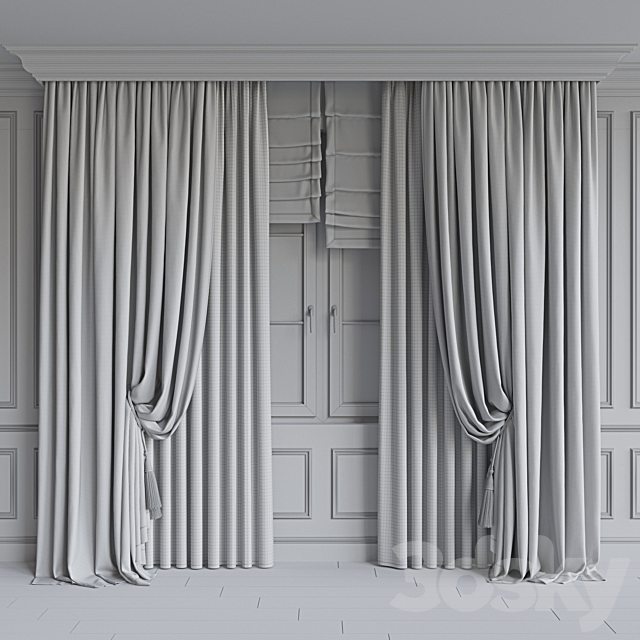 Set of curtains 82 3DSMax File - thumbnail 3