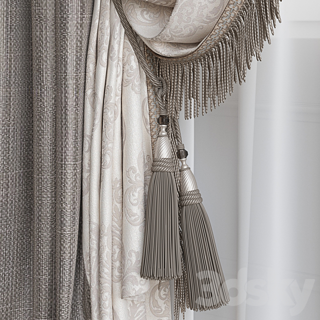 Set of curtains 84 3DS Max Model - thumbnail 2