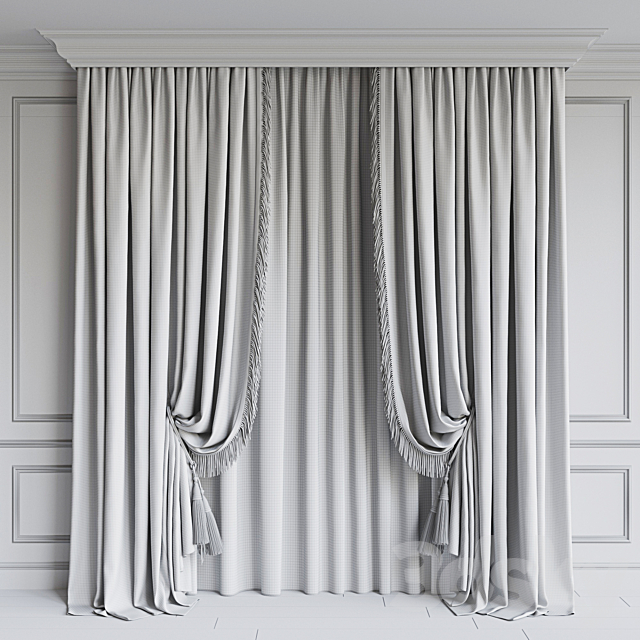 Set of curtains 84 3DS Max Model - thumbnail 3