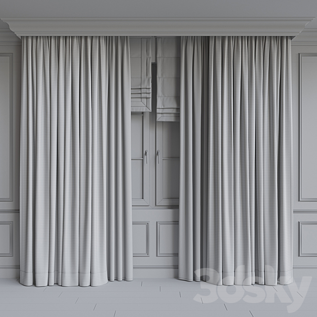 Set of curtains 87 3ds Max - thumbnail 2