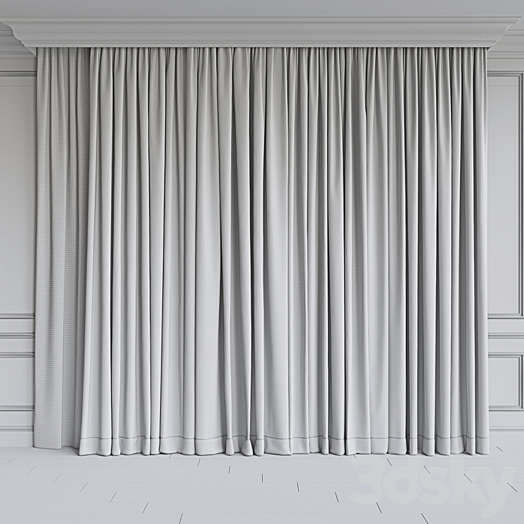 Set of curtains 90 3DS Max - thumbnail 2