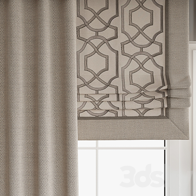 Set of curtains 93 3ds Max - thumbnail 2