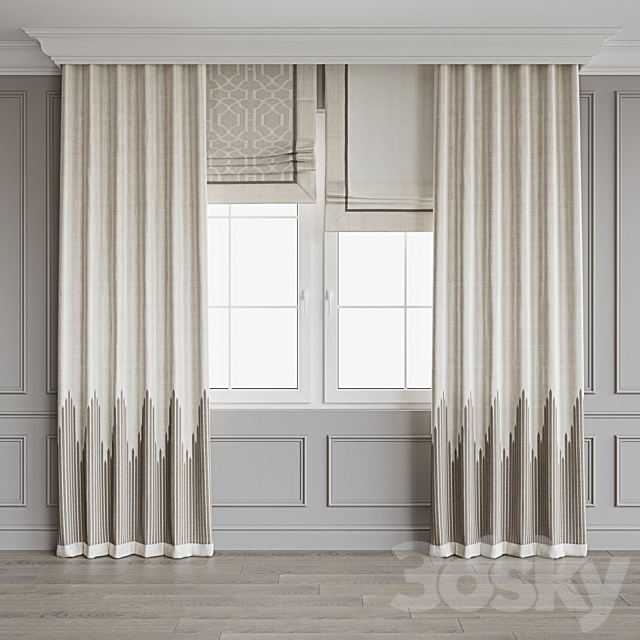 Set of curtains 93 3ds Max - thumbnail 3