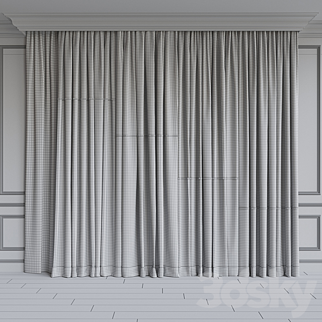 Set of curtains 95 3DS Max Model - thumbnail 2