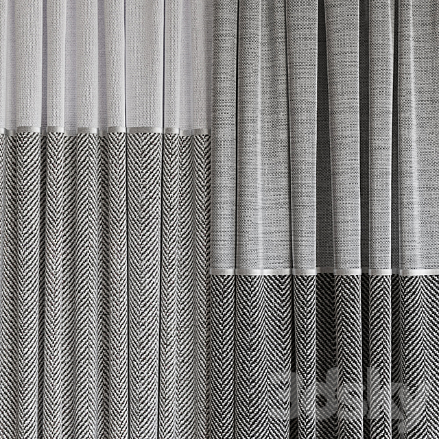 Set of curtains 95 3DS Max Model - thumbnail 3