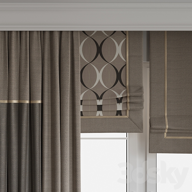 Set of curtains 97 3DS Max Model - thumbnail 7