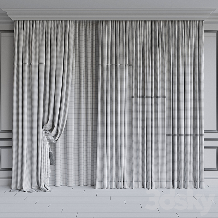 Set of curtains 99 3DS Max Model - thumbnail 2