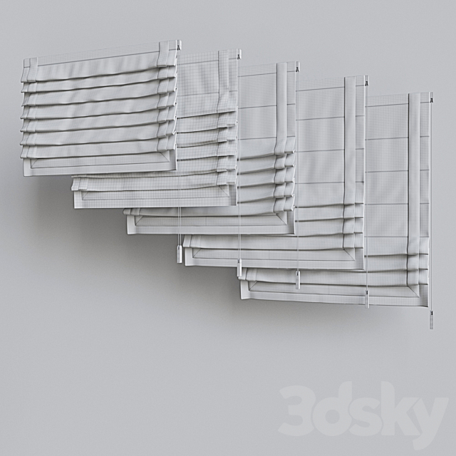 Set of Roman Curtains 1 3DS Max Model - thumbnail 2