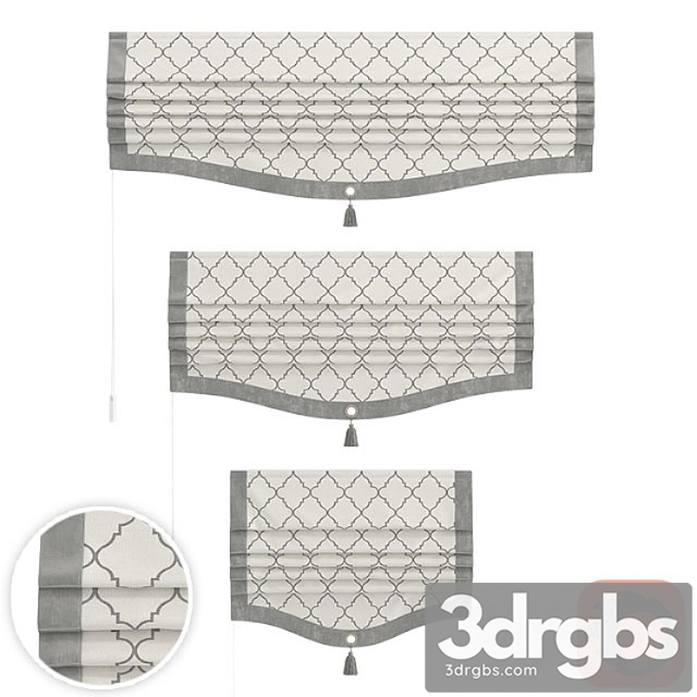 Set of Roman Curtains Arissa Isla 3dsmax Download - thumbnail 1