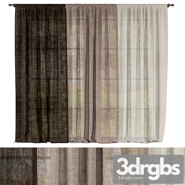 Sheer linen curtains - thumbnail 1