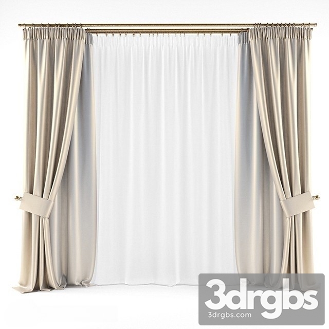 Silk Curtain Luxury 3dsmax Download - thumbnail 1