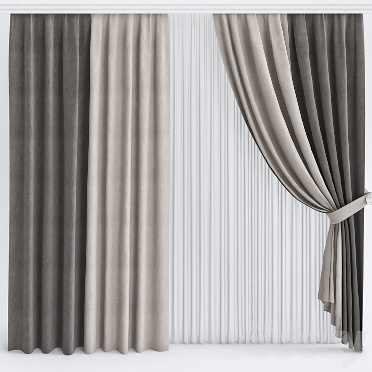 Swayam curtains 3DS Max - thumbnail 1