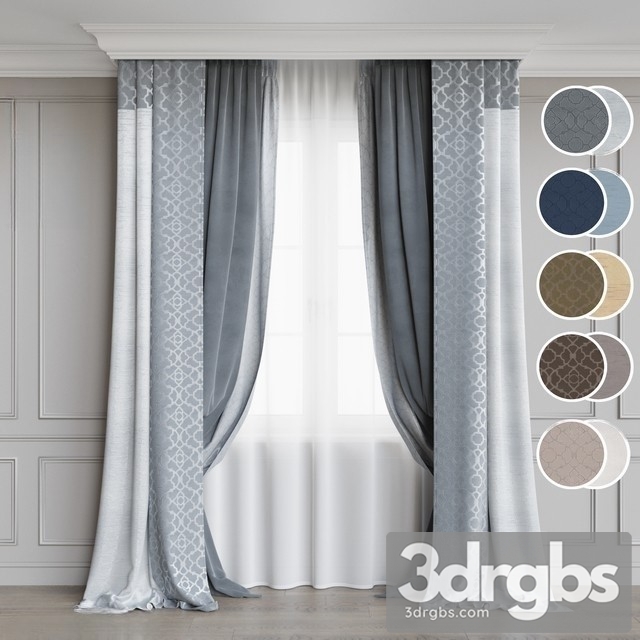 The Curtain Set 5 Colors 3dsmax Download - thumbnail 1