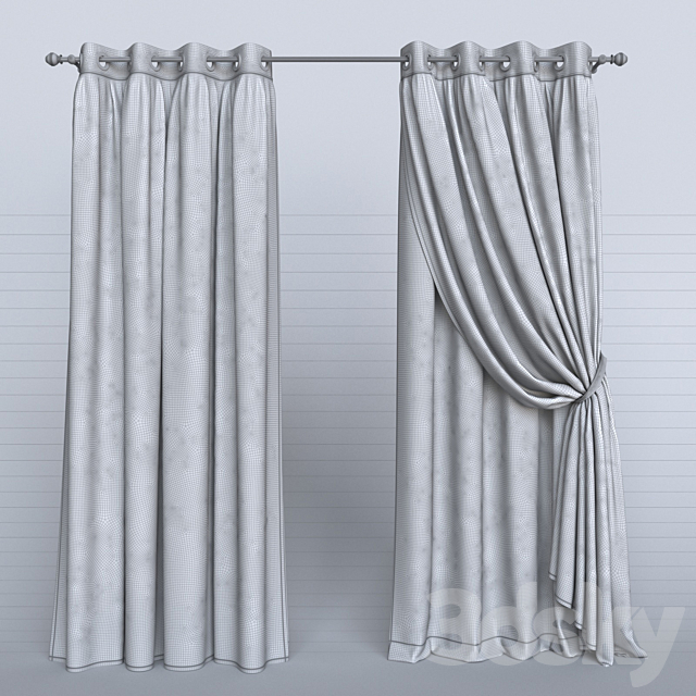 The curtain with the tulle 1 3ds Max - thumbnail 3