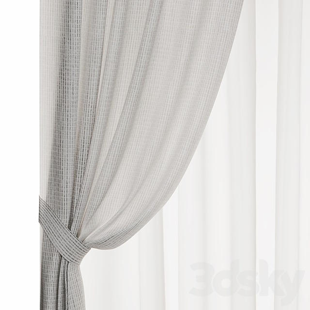 Tie-down curtains 3DS Max Model - thumbnail 2