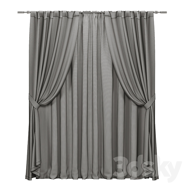 Tie-down curtains 3DS Max Model - thumbnail 3