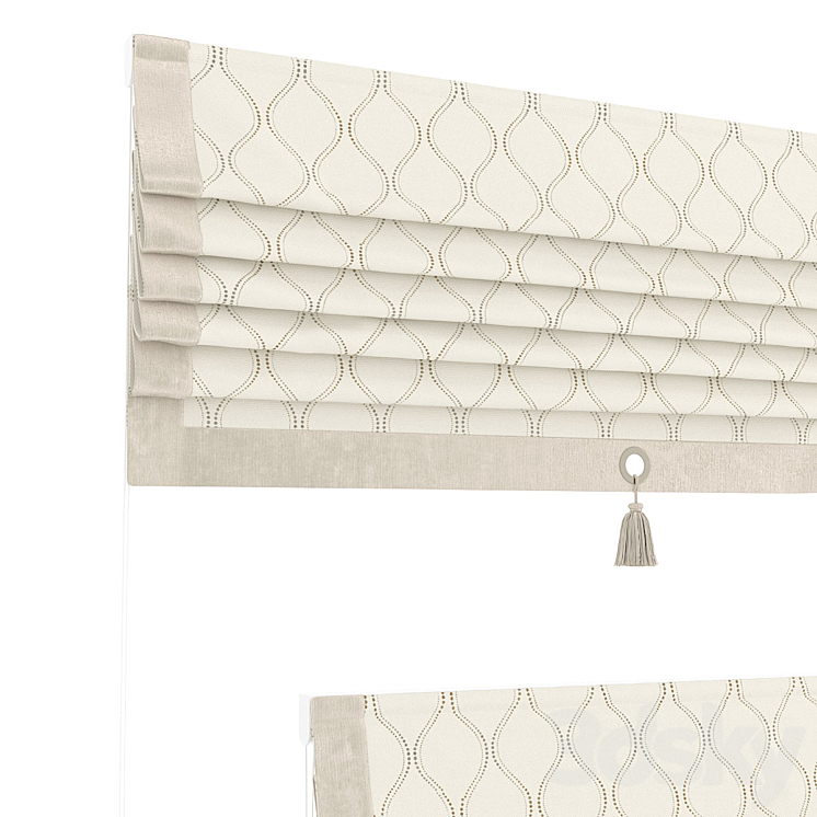 TITOS Roman blinds kit (pacific beige velvet) 3DS Max - thumbnail 2